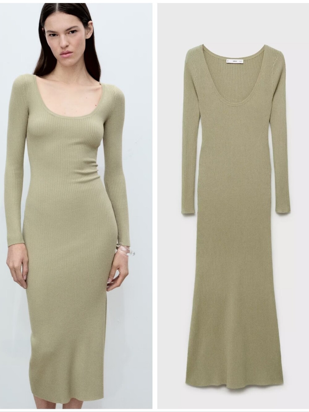 MANGO Ribbed Dress